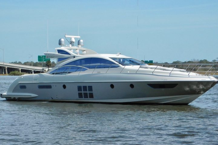 a small boat in a large body of water